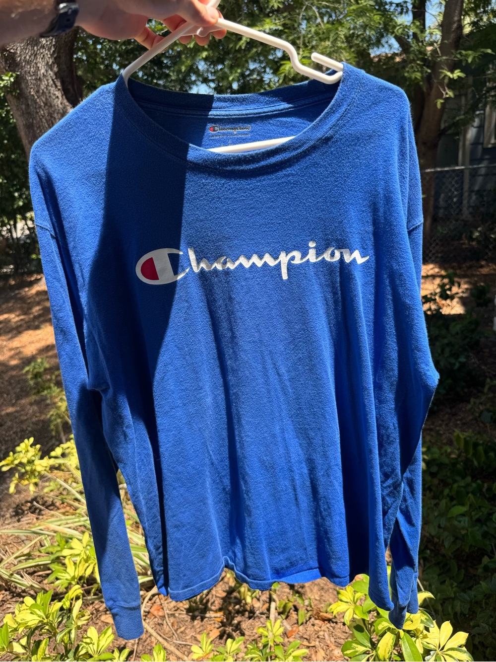 Champion Royal Blue Long Sleeve Logo Shirt
